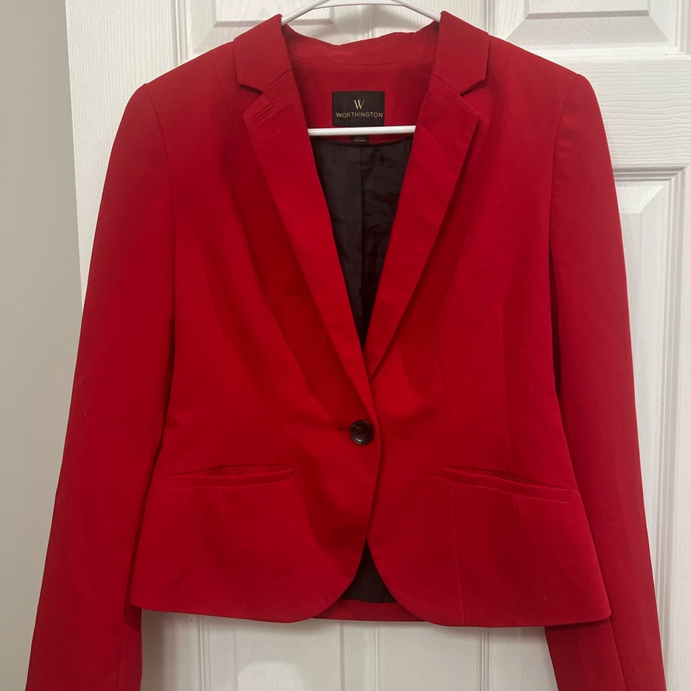 Worthington red blazer